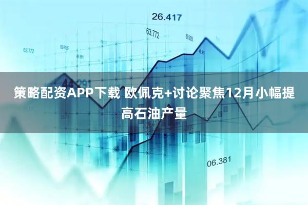 策略配资APP下载 欧佩克+讨论聚焦12月小幅提高石油产量